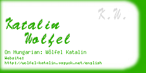 katalin wolfel business card